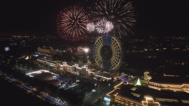今年邁入第八年的麗寶跨年晚會，每年吸引超過10萬名遊客。圖／麗寶福容大飯店提供