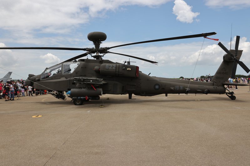 新竹湖口營區將於24日開放，屆時有阿帕契攻擊直升機（圖）戰力展示。 聯合報系資料照／記者許正宏攝影