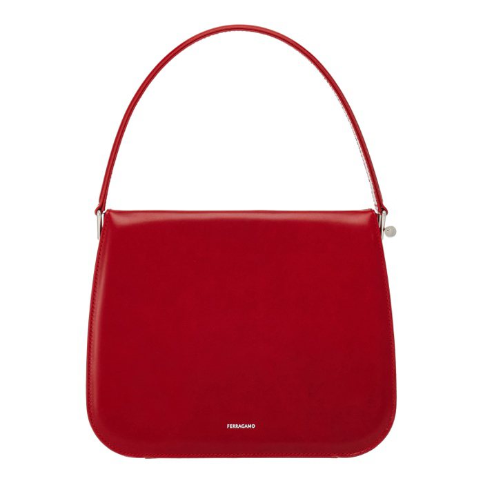 紅色NEW FRAME手提包。圖／FERRAGAMO提供
