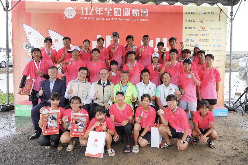 台南市帆船代表隊橫掃全運會帆船18面獎牌 。圖／台南市體育局提供