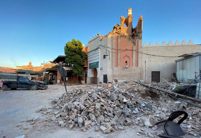 摩洛哥馬拉喀什市西南方昨晚發生規模6.8強震，內政部最新數據顯示，死亡數增至1037人。(路透)