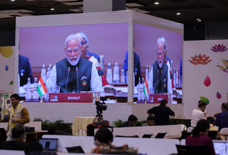 G20峰會登場，印度總理莫里致詞歡迎各國領袖。路透