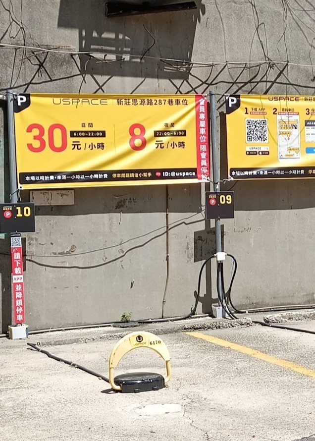 一名網友發現新莊有停車場一小時僅收8元，讓許多人大讚「太佛心」。 圖擷自臉書社團「路上觀察學院」