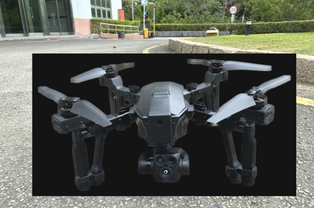 中光電智能機器人「監偵型無人機」已通過國防部履約測試。 中光電／提供