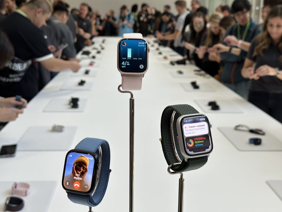 分析師表是2024的Apple Watch新品將「無顯著創新體驗」。記者黃筱晴／攝影