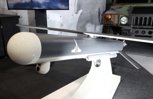 2023年台北國際航太展暨國防工業展，「巡飛彈二型無人機」首次亮相。記者曾吉松／攝影