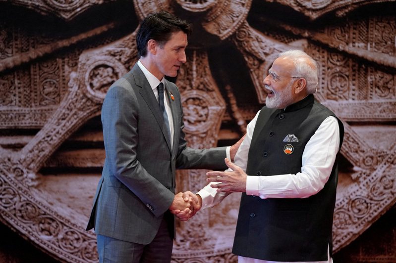 加拿大總理杜魯多、印度總理莫迪。（路透）
