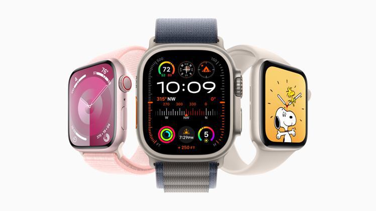 watchOS 10今日推出，帶來重新設計的App、全新「智慧型堆疊」、更多新錶面、全新自行車與健行功能，以及有助於心理健康的工具。圖／蘋果提供