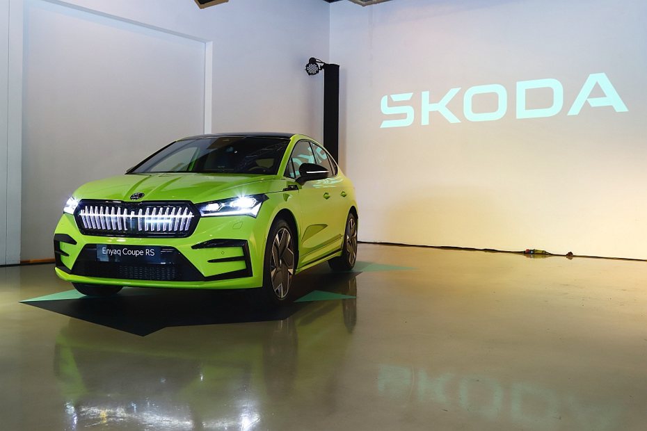 Skoda首款純電休旅Enyaq iV車系在台亮相。 記者張振群／攝影