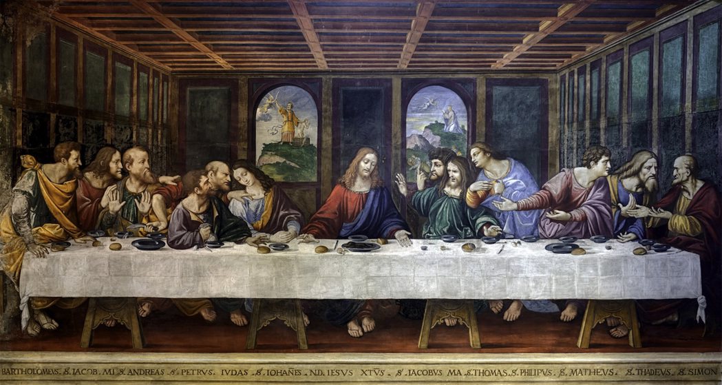 16世紀中葉不知名的藝術家複製達文西壁畫。這是一件重要的作品，因為它是第一幅在每...