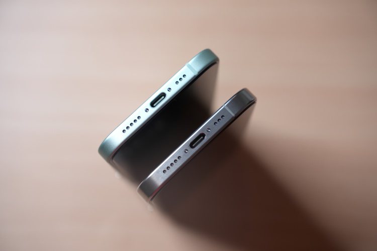 iPhone 15全系列新機都換上USB-C接口。記者黃筱晴／攝影