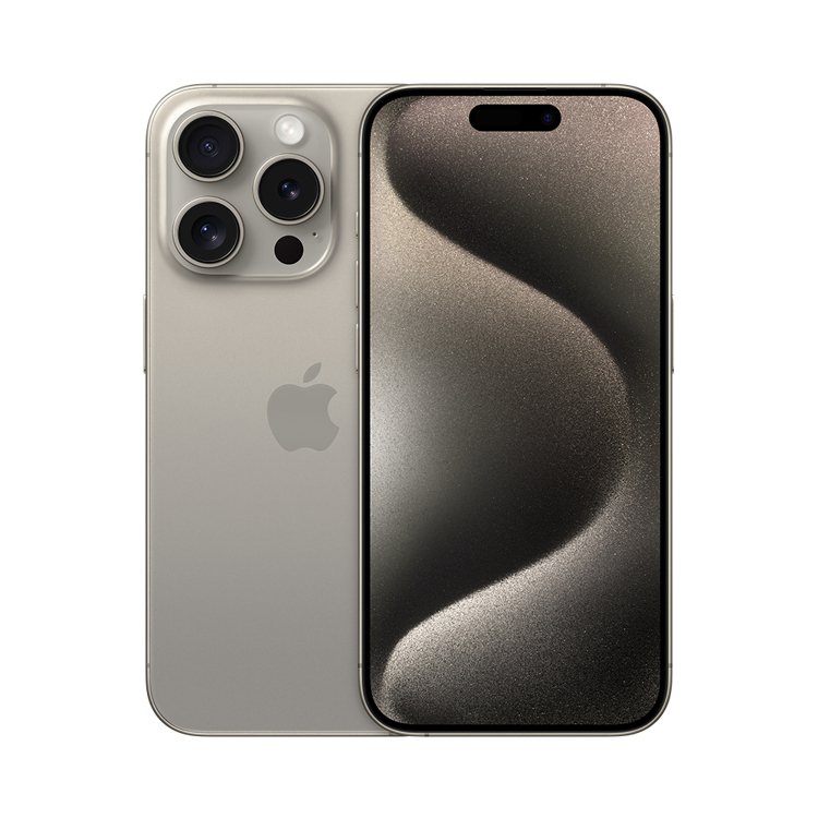 momo購物網根據銷售統計，iPhone 15 Pro系列最熱銷，話題新色「原色鈦金屬」則是果粉換機首選。圖／momo購物網提供