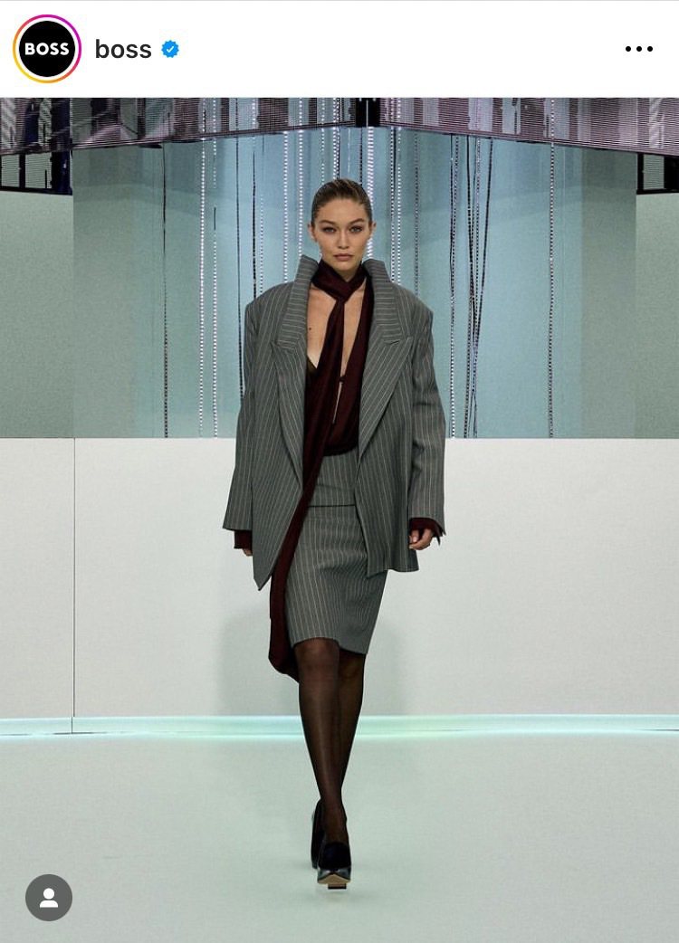 BOSS於米蘭發表即看即買的2023秋冬時裝秀。圖／摘自品牌官方IG