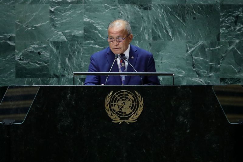 馬紹爾總統柯布亞在聯合國大會上發聲挺台。 法新社