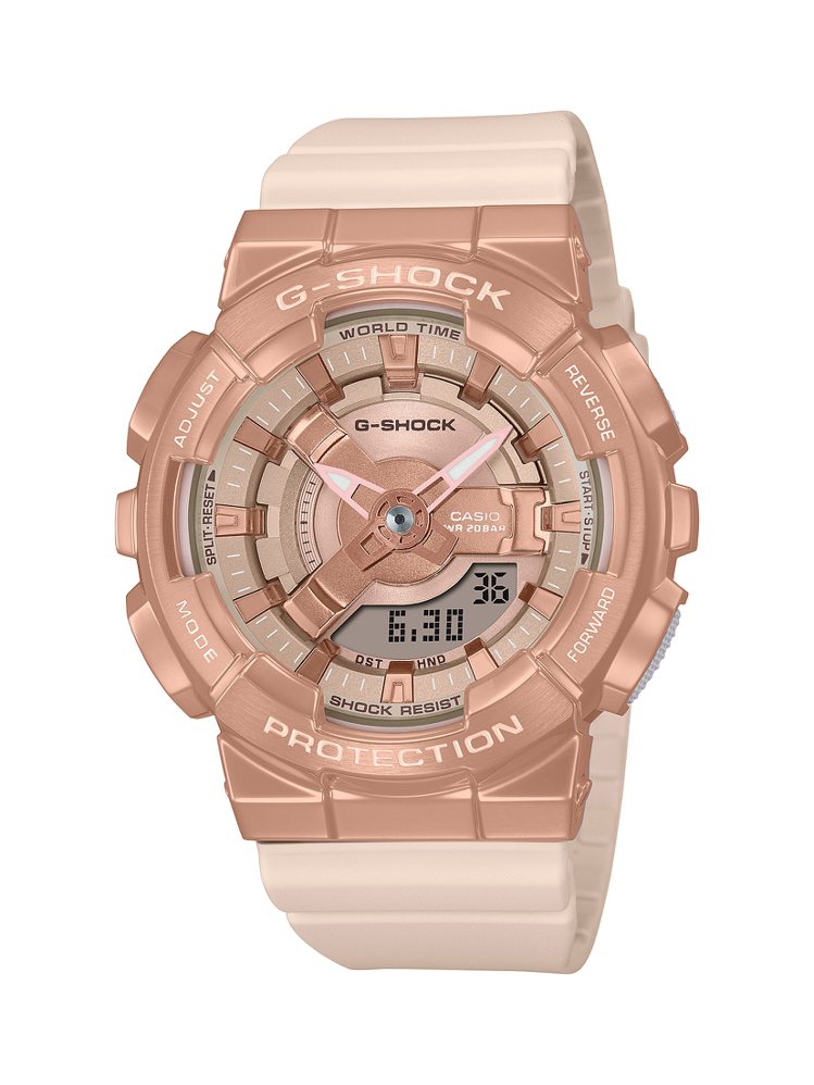 G-SHOCK WOMEN系列GM-S110PG-4A腕表，6,500元。圖／CASIO提供