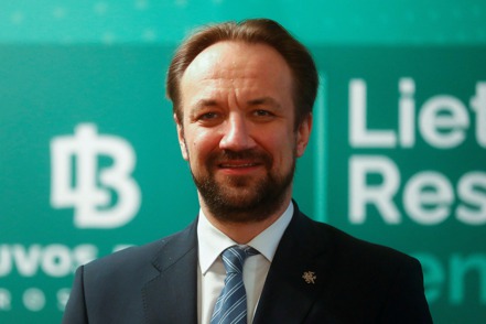 歐洲央行管理委員會成員兼立陶宛央行總裁西姆庫斯（Gediminas Simkus）。 路透