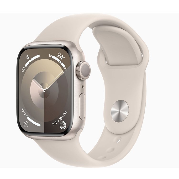 Apple Watch Series 9 GPS SM 41mm星光色（新品上市）推薦價13,500元。圖／新光三越提供