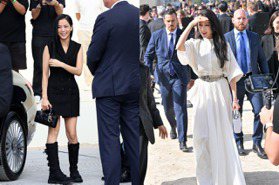Dior待遇對比有點慘烈？小公主Jisoo專車護送坐CEO身旁、迪麗熱巴走通道進秀場　