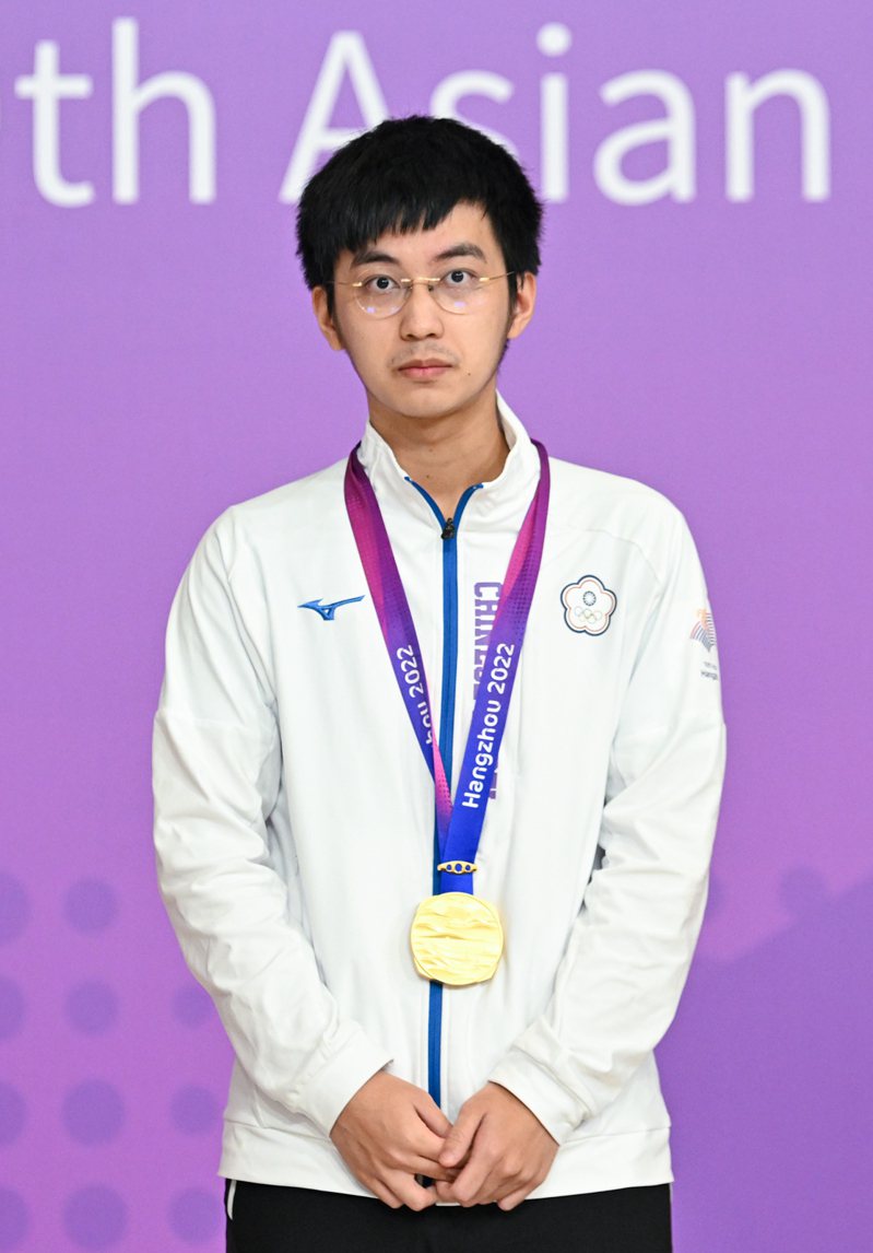 許皓鋐在杭州亞運圍棋男子個人賽摘金。圖／中華奧會提供