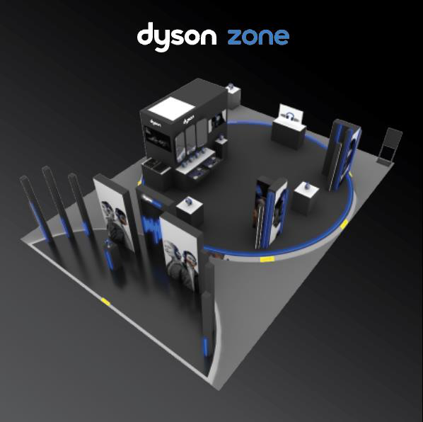「Dyson Zone音域探索體驗店」現場設置5大展示體驗區，讓消費者深度體驗Dyson跨界高科技。圖／Dyson提供