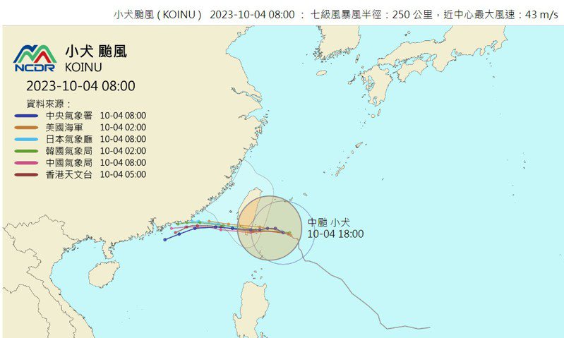 針對為何下午6點以後才停班課，台南市政府說明，依中央氣象署的資料，下午6點以後，暴風半徑將含括台南全市範圍。圖／台南市政府提供
