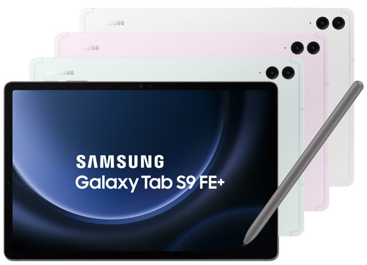 Samsung Galaxy Tab S9 FE+搭載12.4吋顯示螢幕。圖／三星提供