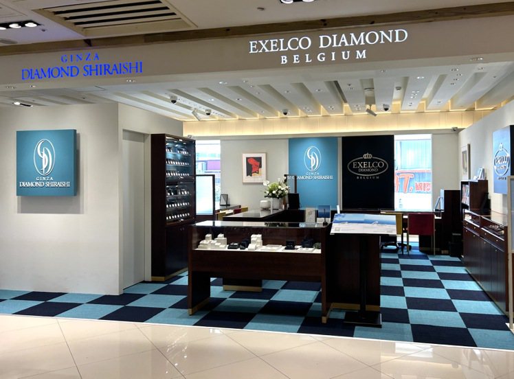 銀座白石新光三越桃園站前店「GINZA DIAMOND SHIRAISHI」 及「EXELCO DAIMOND」雙品牌櫃位9月重裝開幕。圖／銀座白石提供