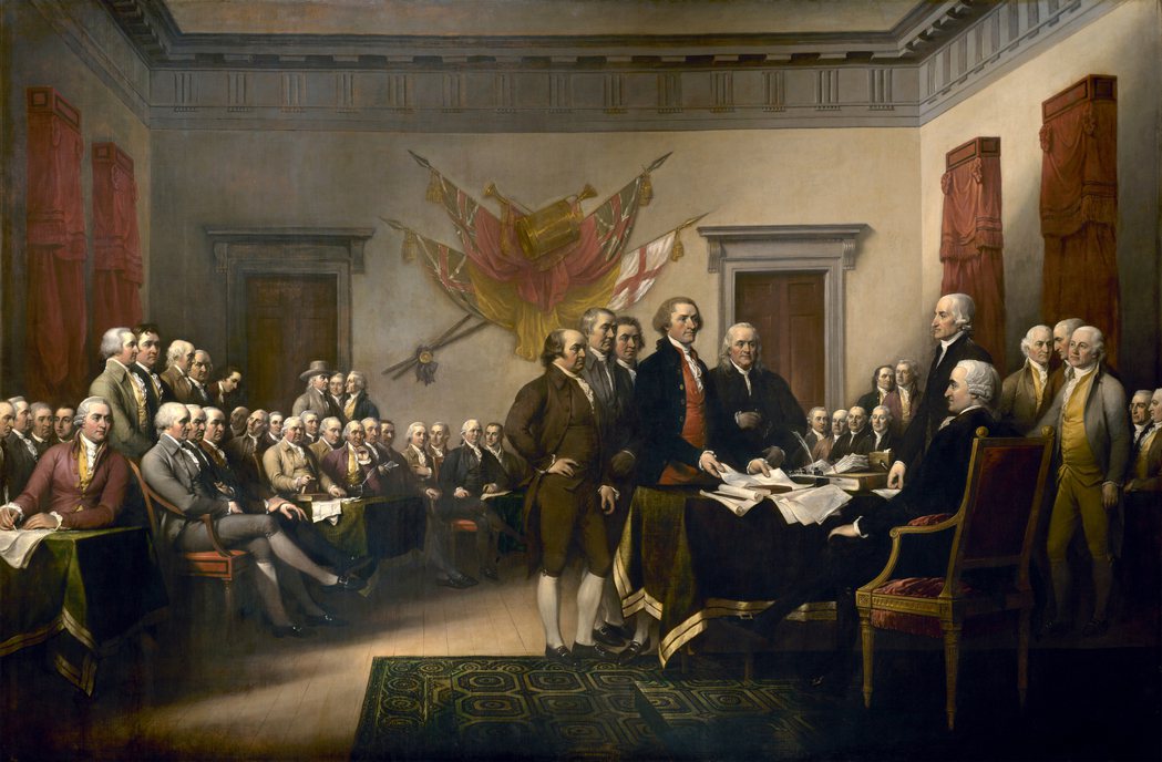 1776年，5人起草小組向大陸議會展示《獨立宣言》。然而其後1790年代發生的事...