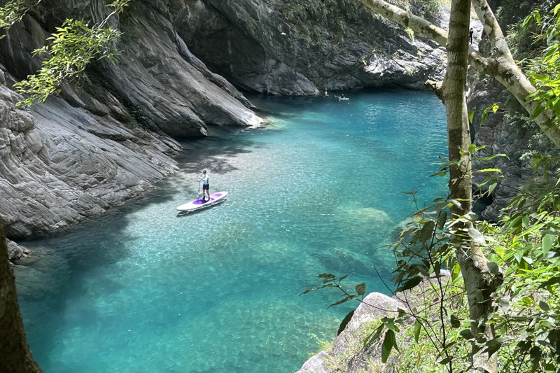 花蓮慕谷慕魚有奇岩巨石和清澈碧綠溪水，是人氣景點。記者王燕華／攝影