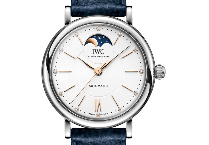 IWC柏濤菲諾月相自動腕錶37／直徑37.1mm不鏽鋼錶殼／時間顯示、月相／32...