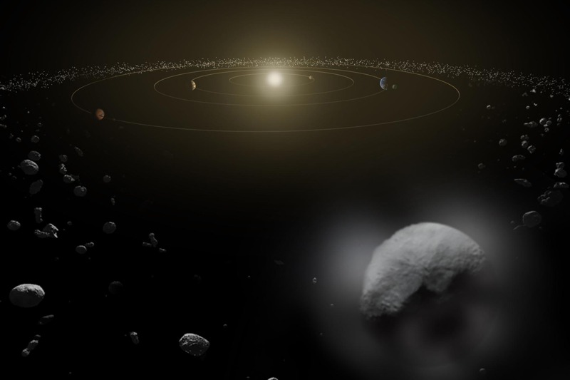 小行星帶是一塊介於火星和木星軌道之間的區域，聚集了太陽系中絕大多數的小行星。圖為示意圖。路透