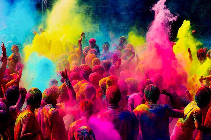 印度三大節慶之一的色彩節(Holi)，是最歡樂的節慶；圖片／123RF