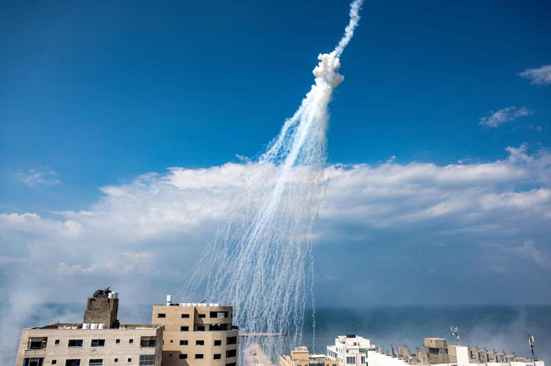 人權觀察組織12日指控以色列，11日在對加薩港口的軍事行動中使用白磷彈。法新社