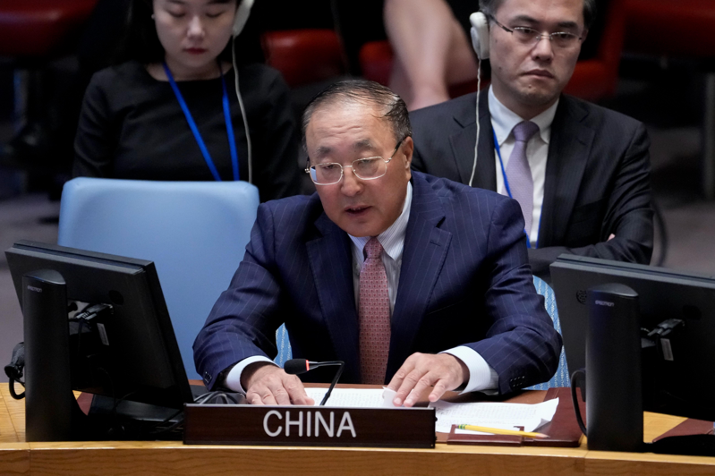 中國常駐聯合國代表張軍。   （美聯社）