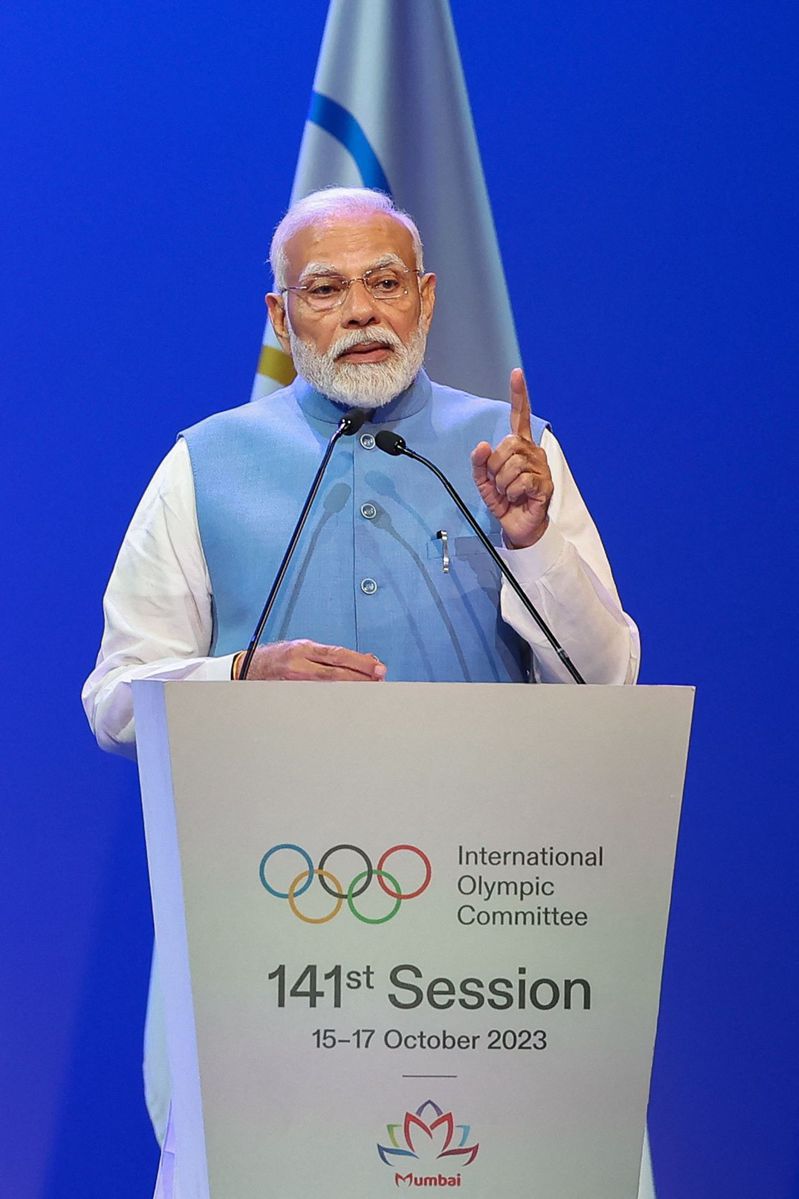 印度總理莫迪（Narendra Modi）今天在孟買（Mumbai）舉行的國際奧林匹克委員會（IOC）年會開幕式上表示，印度有意在2036年舉辦奧運。 法國新聞社