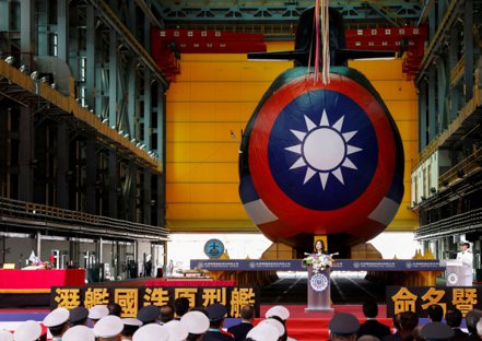 陳述書中指出，SI Innotec向台灣提供潛艦製造設備的交易「直接影響韓國的整體安全」。圖為潛艦國造原型艦「海鯤艦」。 路透