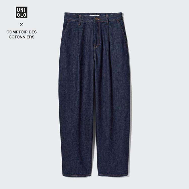 UNIQLO and COMPTOIR DES COTONNIERS秋冬系列錐形牛仔褲，1,490元。圖／UNIQLO提供