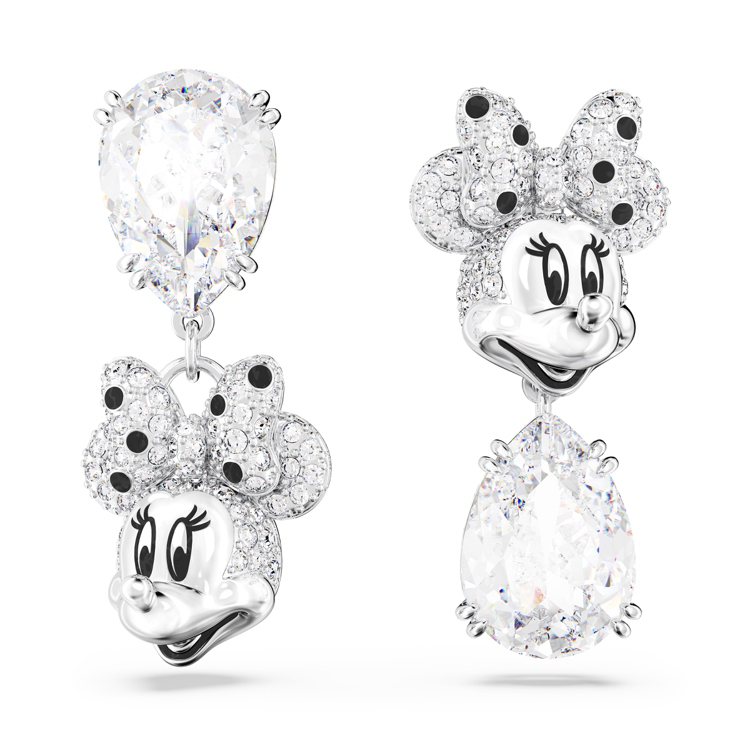 Disney Minnie Mouse水滴形耳環，5,450元。圖／施華洛世奇提供