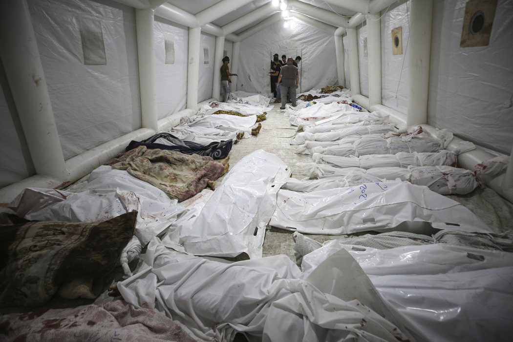 加薩走廊當地時間17日晚間一家醫院遭到空襲，造成至少500人死於爆炸，以色列和巴...