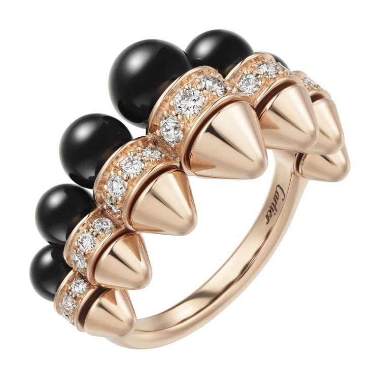 Clash de Cartier超大型縞瑪瑙圓珠與飾釘系列戒指，43萬8,000...