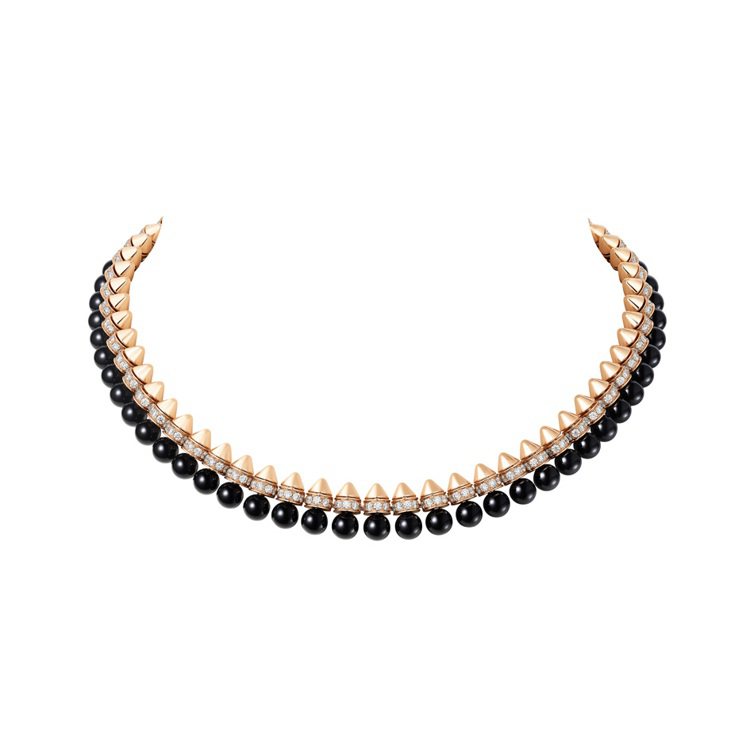 Clash de Cartier超大型縞瑪瑙圓珠與飾釘系列項鍊，279萬元。圖／卡地亞提供