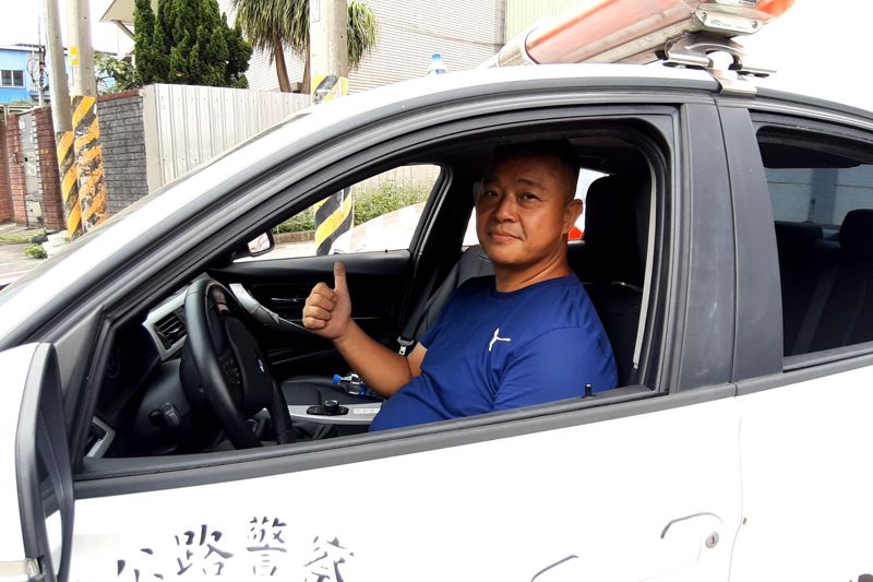 蒐藏家蔡承彥（小蔡）是國內唯一專門蒐集警車的專家。記者何祥裕／攝影