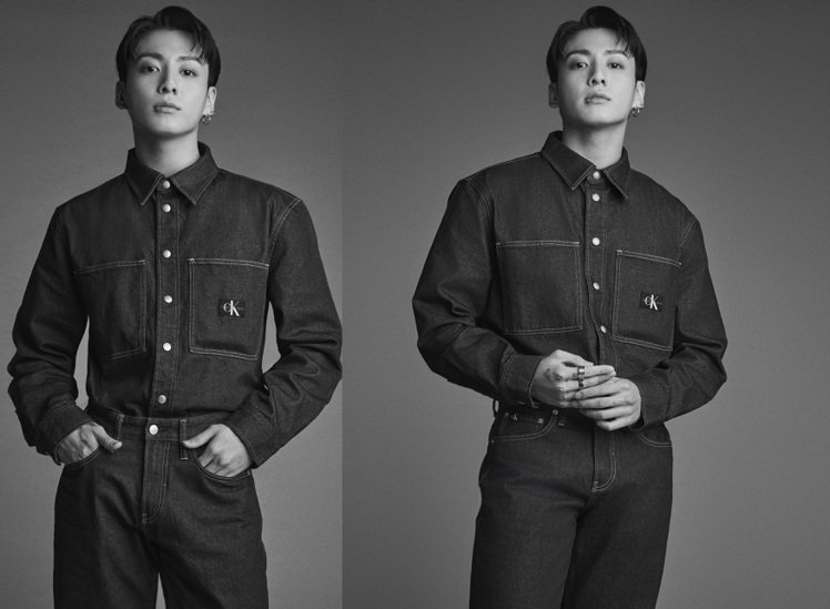 柾國Jung Kook為Calvin Klein拍攝秋冬丹寧系列大片。圖／Calvin Klein提供