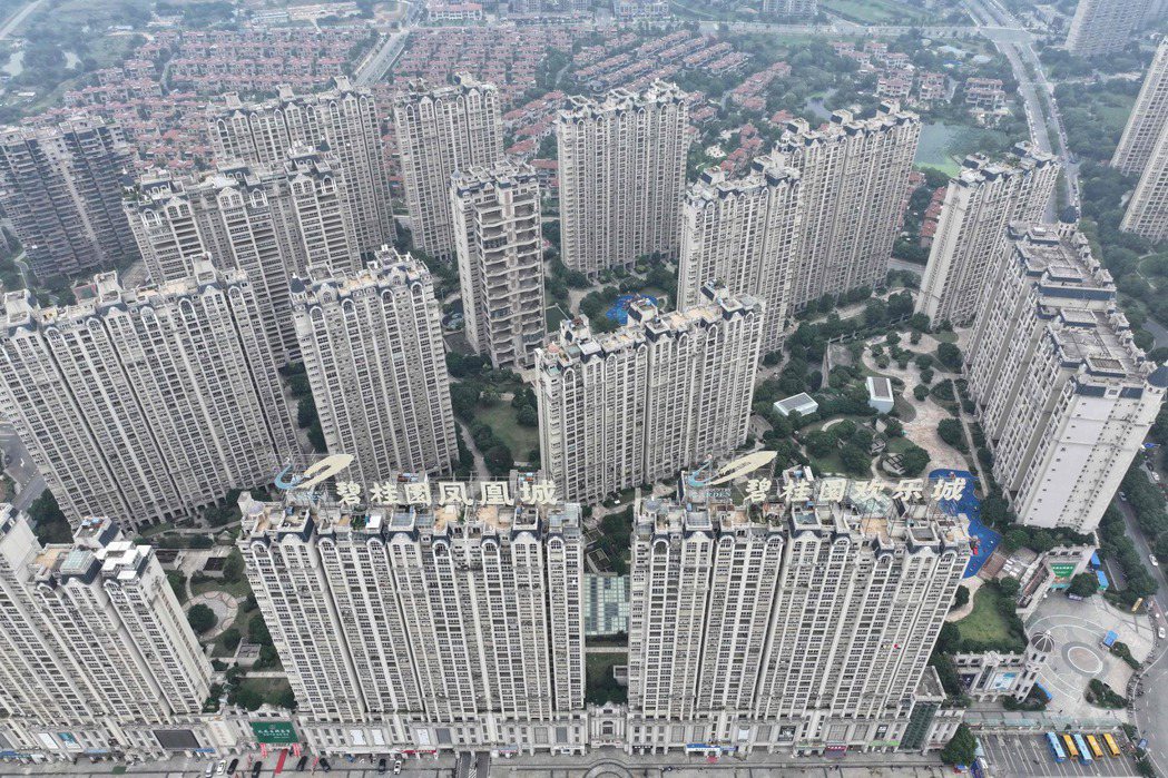 碧桂園在中國江蘇省鎮江的建案。 圖／法新社