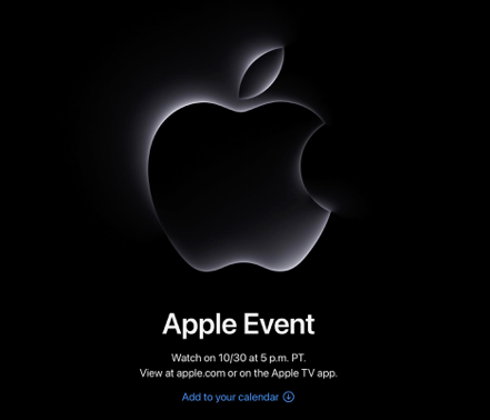 蘋果將於台灣時間10月31日早上8點於線上舉行今年秋季第2場發表會。圖／摘自蘋果官網