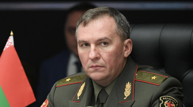 白俄羅斯國防部長赫列寧。（取自俄羅斯通訊社）