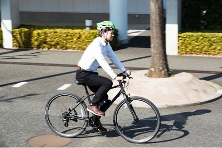 本田的電動輔助自行車看起來和越野公路車幾乎沒什麼兩樣。當然騎車的時候，電動輔助系統發揮了功能。