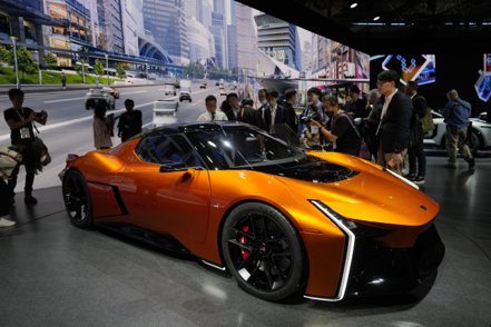 2023日本移動展上豐田所展出的概念車。　　歐新社
