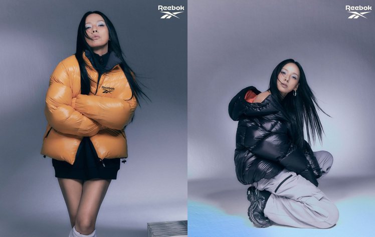 Reebok推出了以經典Pump氣墊鞋為靈感的羽絨外套，並交由李孝利來演繹。圖／摘自instagram