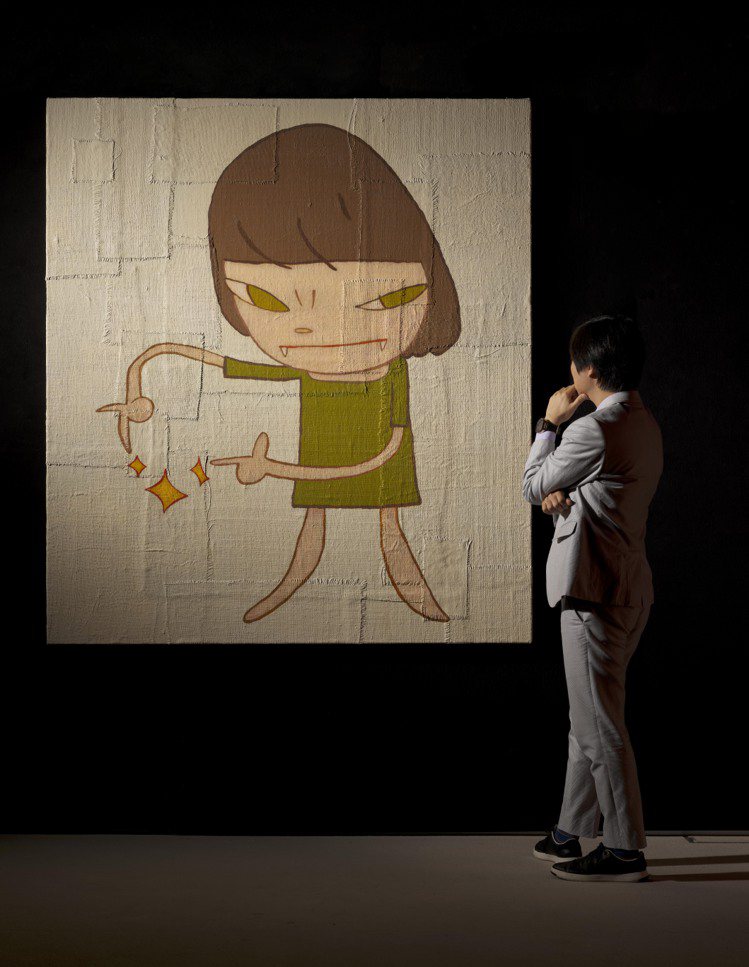 香港邦瀚斯秋季拍賣焦點奈良美智《三顆星》，2014年作，180.5 x 158....